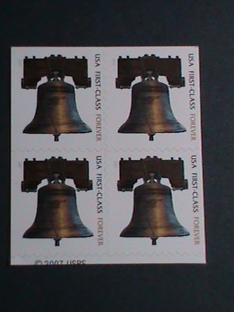 ​UNITED STATES STAMP-2007-SC#2145 FOREVER-LIBERTY BELL- MNH BLOCK OF 4-VF