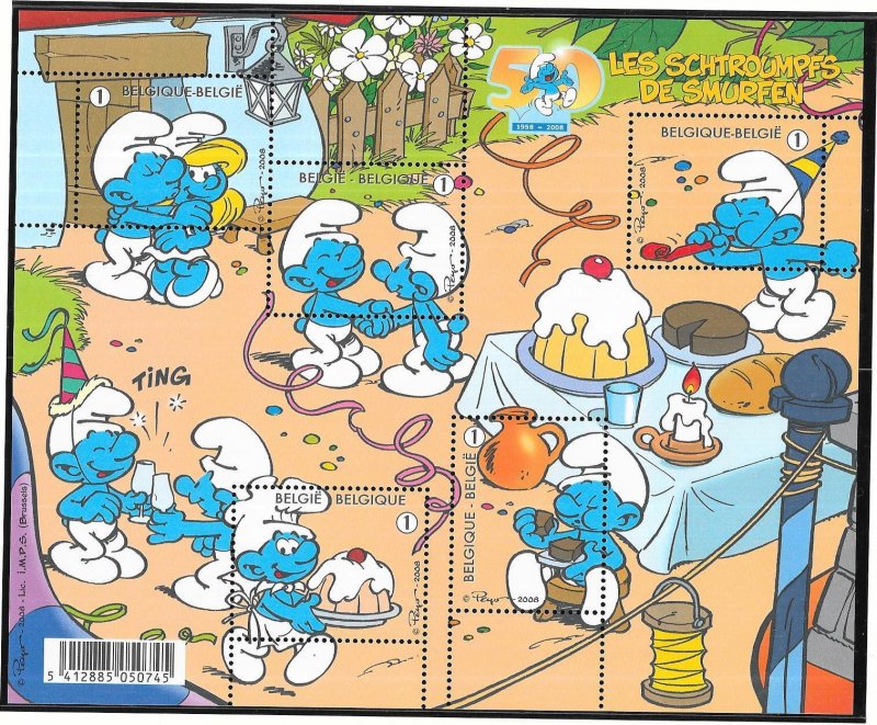 Belgium #2319 Smurfs (MNH ) S/S CV$9.00