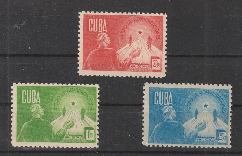 Cuba Postage Stamp,  Scott#381-383, Set of three Mint Never Hinged