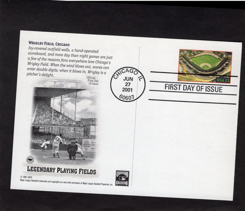 UX374 Wrigley Field, FDC PCS