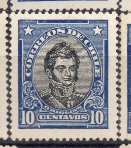 Chile 1920s Early Issue Fine Mint Hinged Shade 10c. NW-12565