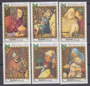 1969 Manama 217-222 Painting / Christmas 4,00 €