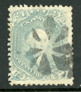 USA 1861 Washington 24¢ Steel Blue Scott # 78 w/PF Cert VFU P29