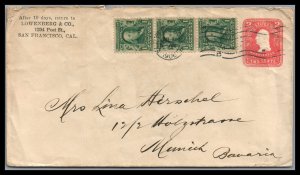 US 1906 Cover San Francisco  to Munich Bavaria Germany