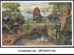 TANZANIA - 1999 DINOSAURS - PREHISTORIC ANIMALS - MIN/SHT MNH