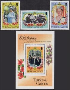 Turks & Caicos Islands 1985 85th B'day of Queen Elizabeth the Queen Mother MNH