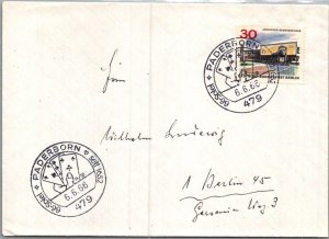 GERMANY POSTAL HISTORY COVER COMM SPECIAL CANC SKAT CARD GAME PADERBORN YR'1966