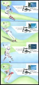 #3552-55 Winter Olympics Pugh FDC Set
