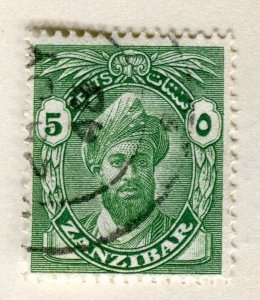 ZANZIBAR;  1936 early Sultan Harub issue fine used 5c. value