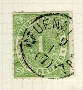 GERMANY; NORTHERN STATES 1860s classic issue fine used Shade of 1k. Postmark