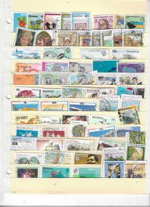 BAHAMAS COLLECTION ON STOCK SHEET MINT/USED