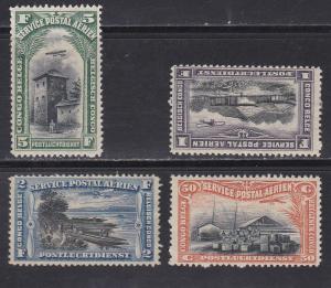Belgian Congo # C1-4, Views, H, Half Cat