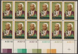 1980 Benjamin Banneker Plate Block Of 12 15c Postage Stamps, Sc# 1804, MNH, OG