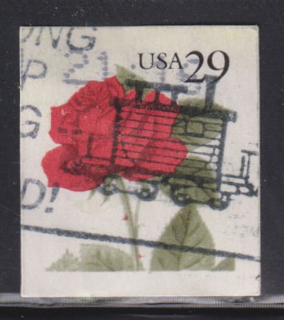 United States 2490 Red Rose 1993