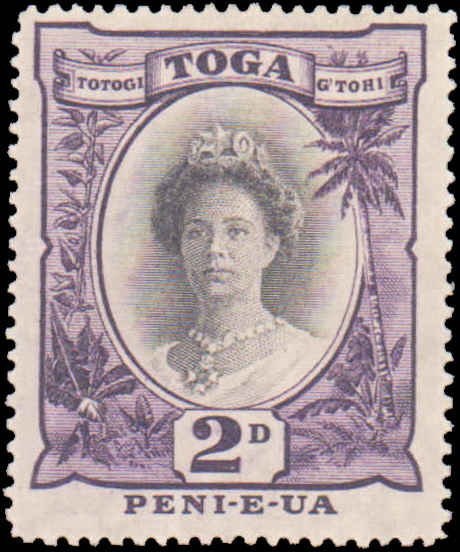 Tonga #56a, Complete Set, 1920-1935, Hinged