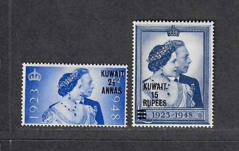 Kuwait Sc#82-83 M/NH/VF, Silver Wedding, Cv. $45.50