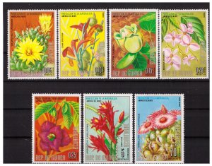 EQUATORIAL GUINEA 1974 FLOWERS of North America  7 v MNH