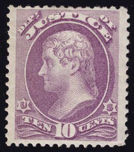 US Scott O29 Mint HR OG 10 cents Justice Official Stamp Lot AUF0020 