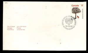 Canada-Sc#842-stamp on FDC-UN Year of the Child-1979-