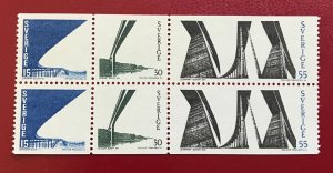 Sweden Scott 822-824 MNH block Tjorn Bridge/Various Bridges Cv6.60 Lot 8757