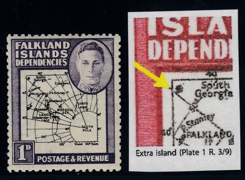 Falkland Island Dependencies, SG G2aa, MLH Extra Island variety