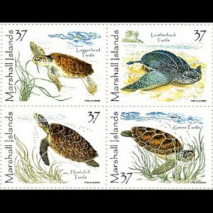 MARSHALL IS. 2002 - Scott# 805 Turtles Set of 4 NH