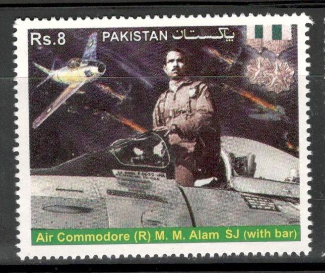 Pakistan 2014 Air Commodore M. M Alam SJ Aviation Recipient of Sitara MNH # 4216