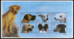 Palau 2002 Dogs The Wonderful Worlds of Pets Domestic Animal Sc 681 MNH # 7481