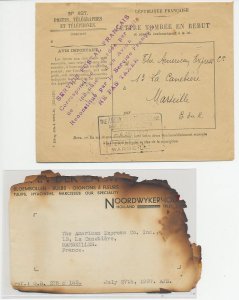 Crash mail cover Netherlands - France 1937 Brages Belgium - Nierinck 370728 b