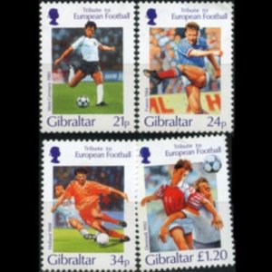 GIBRALTAR 1996 - Scott# 707-10 Soccer Set of 4 NH