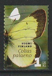 2007 Finland - Sc 1296c - used VF - 1 single - Colias palaeno