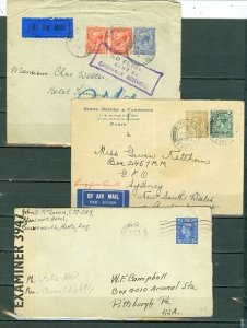 GREAT BRITAIN GEO V - GEO VI LOT of 6 COVERS incl. (3) CENSORED