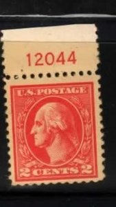 528 Washington Top 12044 Plate Number Single MNH