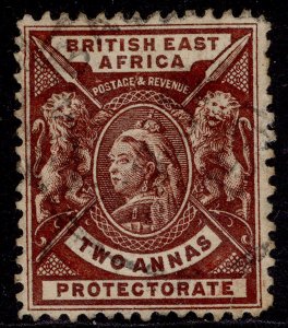 BRITISH EAST AFRICA QV SG67, 2a chocolate, USED.