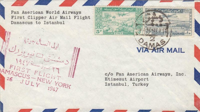 1947, 1st Flt., Damascus, Syria to Istanbul, Turkey (32348)