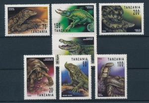 [26470] Tanzania 1993  Reptiles Snake Crocodile Turtle MNH