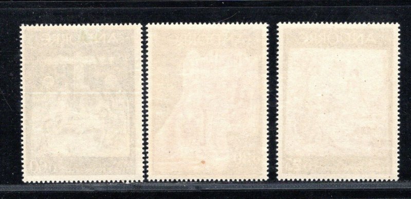 ANDORRA - FRENCH ADMINISTRATION SC# 178-80 FVF/MOG