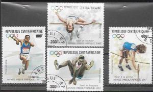 Central African Republic # C330 - C333. Olympics Seoul 1988