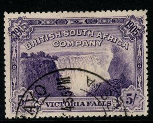 RHODESIA SG99 1905 5/= VIOLET FINE USED