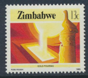 Zimbabwe SG 666  SC# 500  MNH   Gold Pouring  see detail and scan