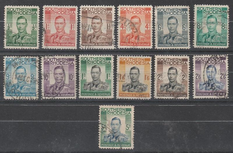 SOUTHERN RHODESIA 1937 KGVI SET