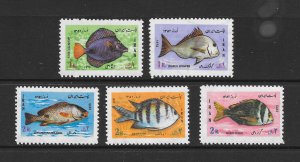 FISH - IRAN #1697-1701 MNH