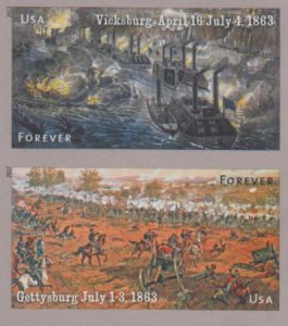US 4787-8b Modern Imperf Vertical Civil War Battles Pair