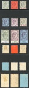 Gibraltar SG46/54 Set to 8/- (no pound) Wmk Crown CA (2/- crease) M/M Cat 682.50