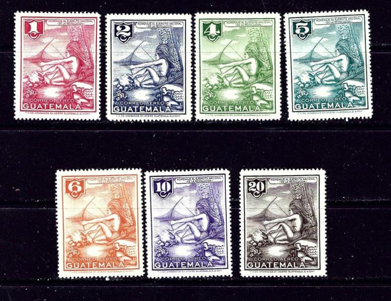 Guatemala C197-203 MH 1954 set