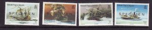 Virgin Is.-Sc#572-5-unused NH specimen set-Ships-Shipwrecks-1987-