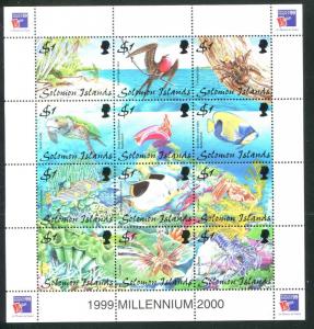 SOLOMON ISLANDS - 1999 MILLENNIUM / FISH MARINE ANIMALS / PHILEX FRANCE  MNH