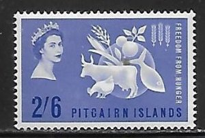 Pitcairn Islands 35 1963 Freedom from Hunger Unused LH