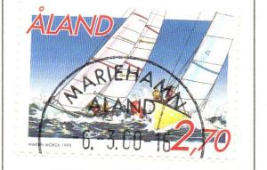 Aland Sc  158 1999 Sailboast Racing stamp  used