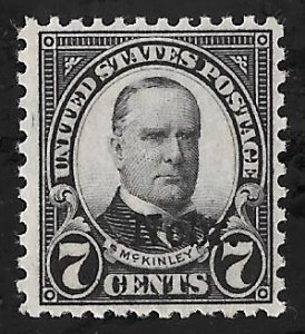 676 7 cents McKinley, Black Nebr Stamp mint OG NH F-VF